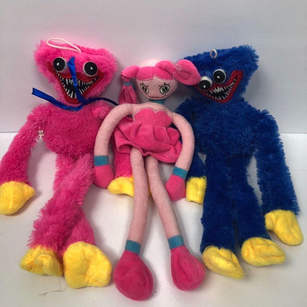 Lot of 3 Poppy Playtime Plush Toys Huggy Wuggy Stuffed Animals